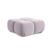 POUF Samt Stoff Violett - Lila/Flieder, Kunststoff/Textil (95/41/95cm) - LaMiaSofa
