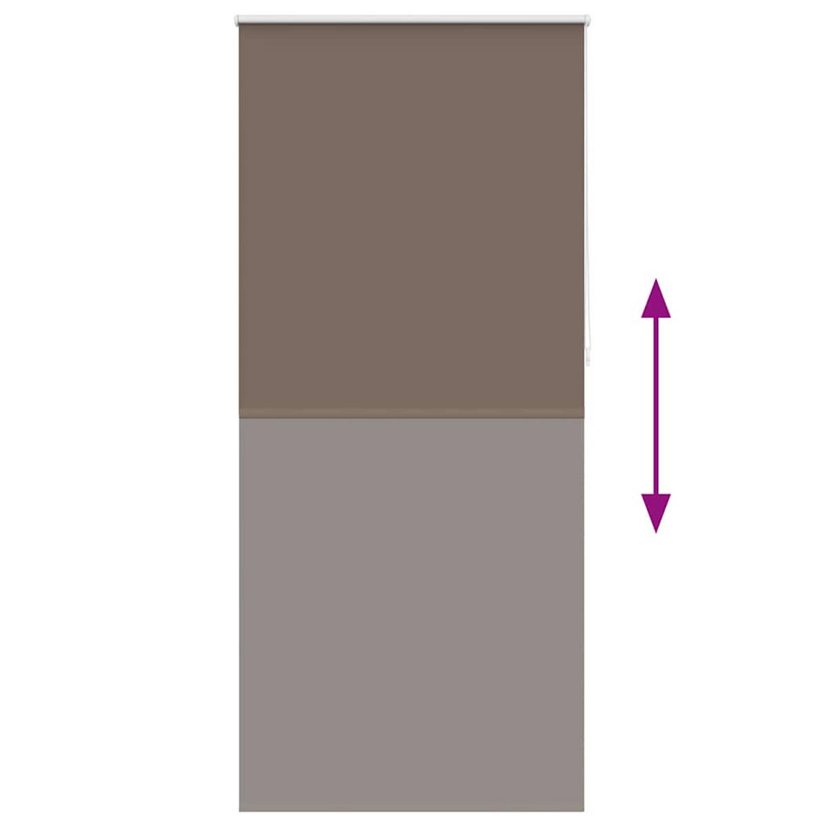 VERDUNKELUNGSROLLO 124,4/230 cm Stoffbreite 120 cm aus Polyester Braun - Braun, Textil (120/230cm) - vidaXL