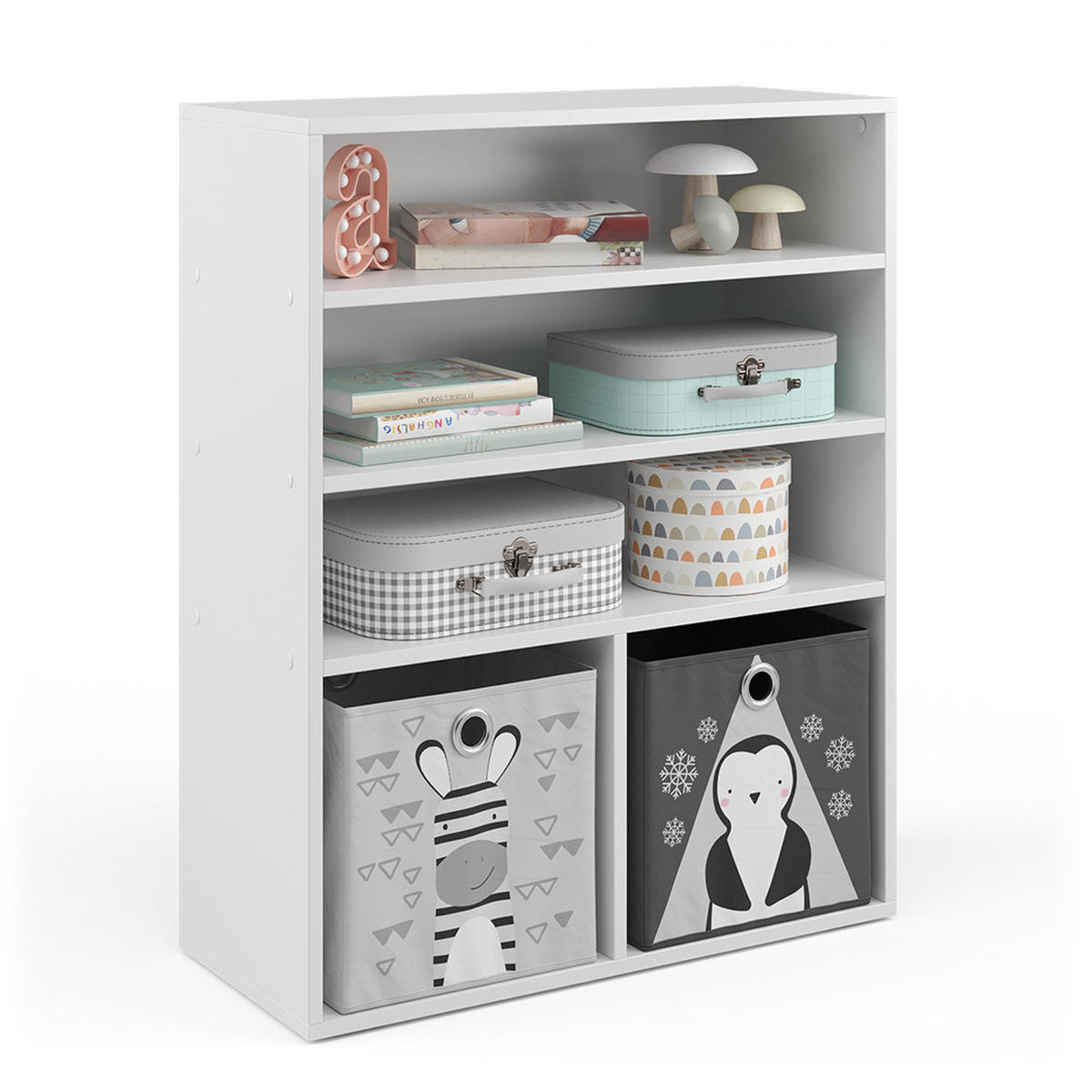 DĚTSKÁ POLIČKA Luigi Bílá - bílá, kompozitní dřevo (72/90.2/30.6cm) - Vicco