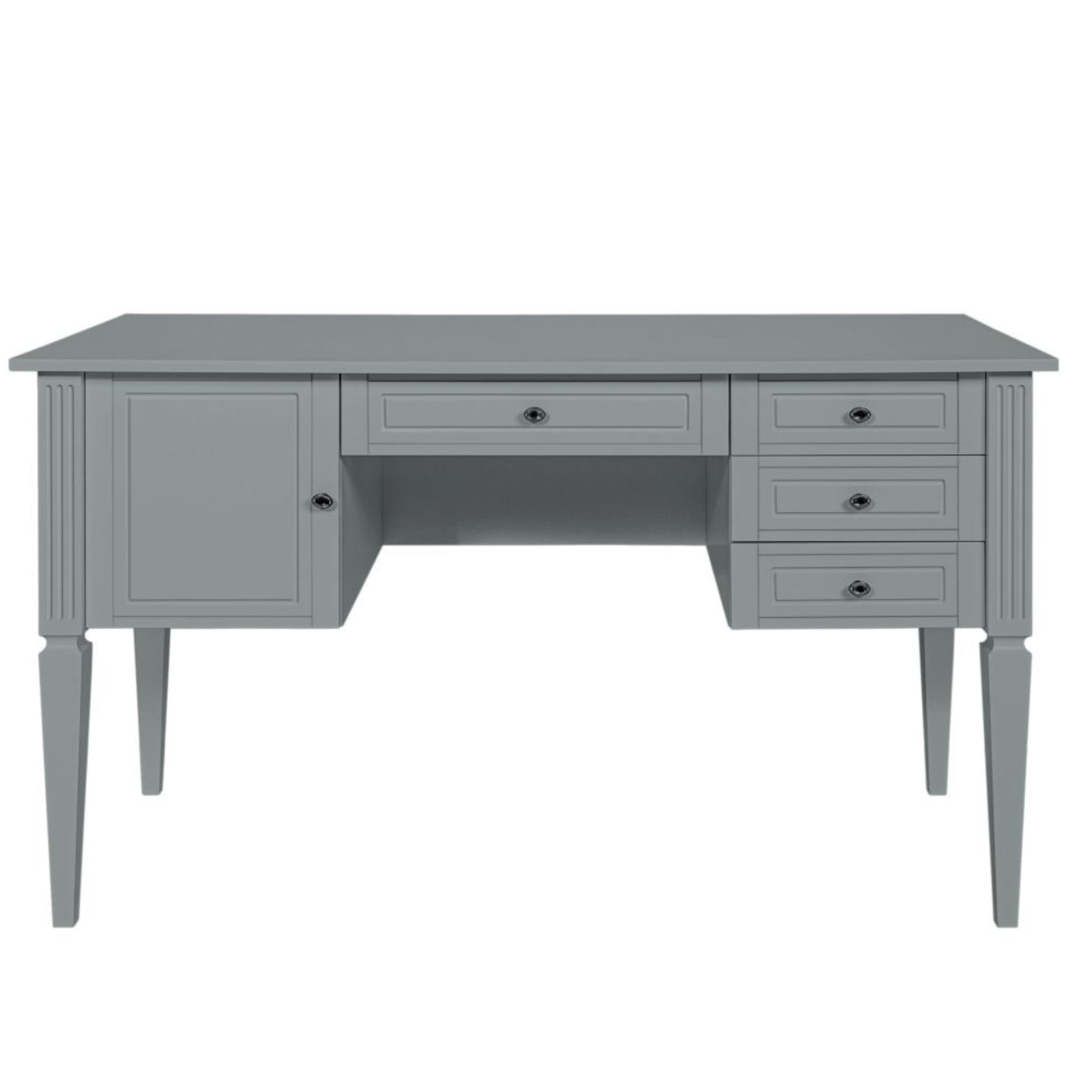 KINDERSCHREIBTISCH Ines - Grau, Holzwerkstoff (132/78/60cm) - RAUMHIRSCH FURNITURE