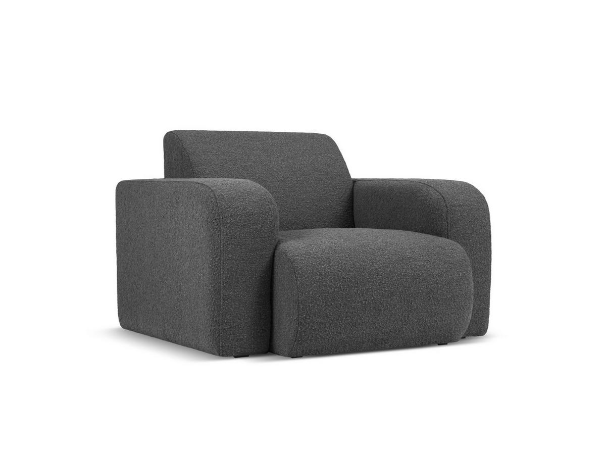 SESSEL Molino aus Boucle dunkelgrau - Dunkelgrau, Textil (95/72/105cm) - Micadoni
