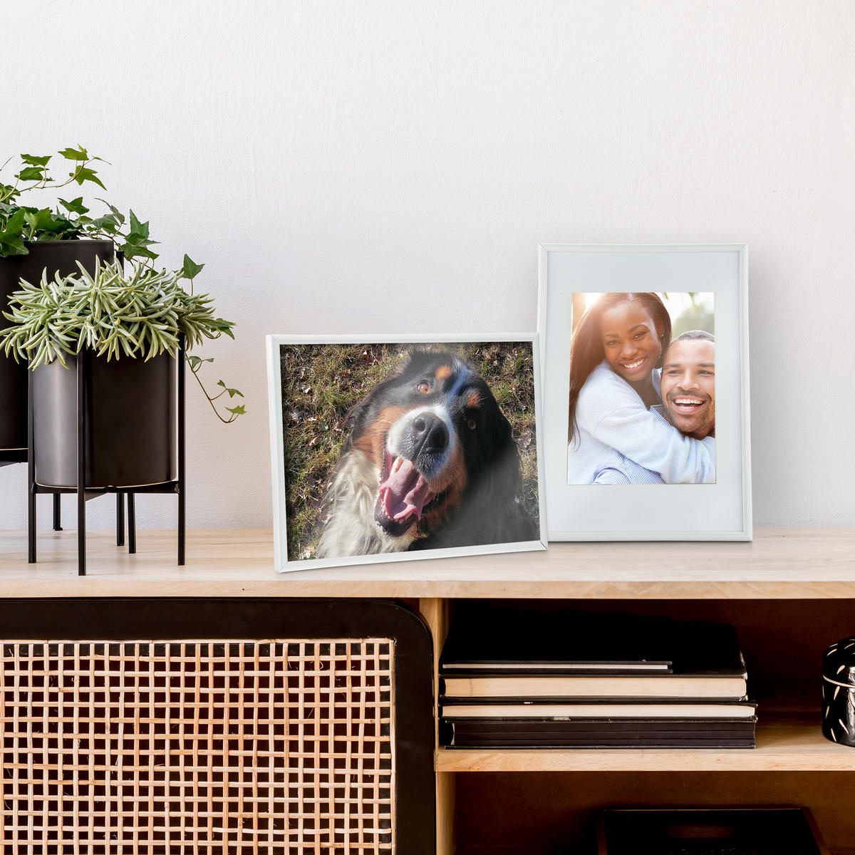 2xBILDERRAHMEN - Weiß, Glas/Kunststoff (22/30.5/2cm) - Relaxdays