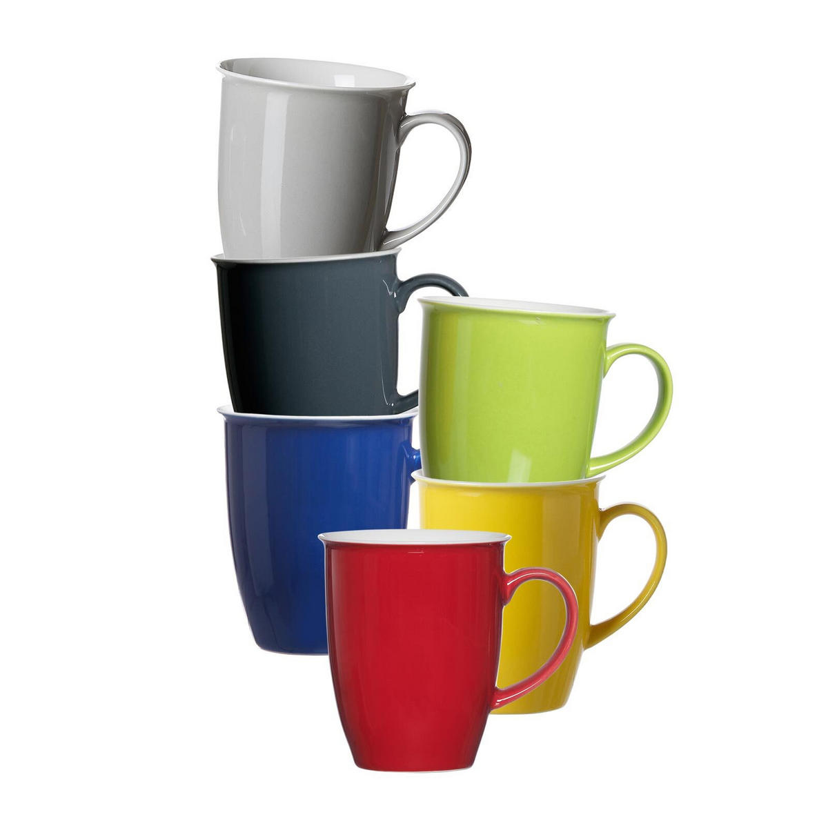 KAFFEEBECHER Doppio bunt 320 ml 6er Set - Multicolor, Keramik (0.32L) - Ritzenhoff Breker
