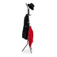 GARDEROBENSTÄNDER - Schwarz, Kunststoff/Metall (44/180/39cm) - Relaxdays
