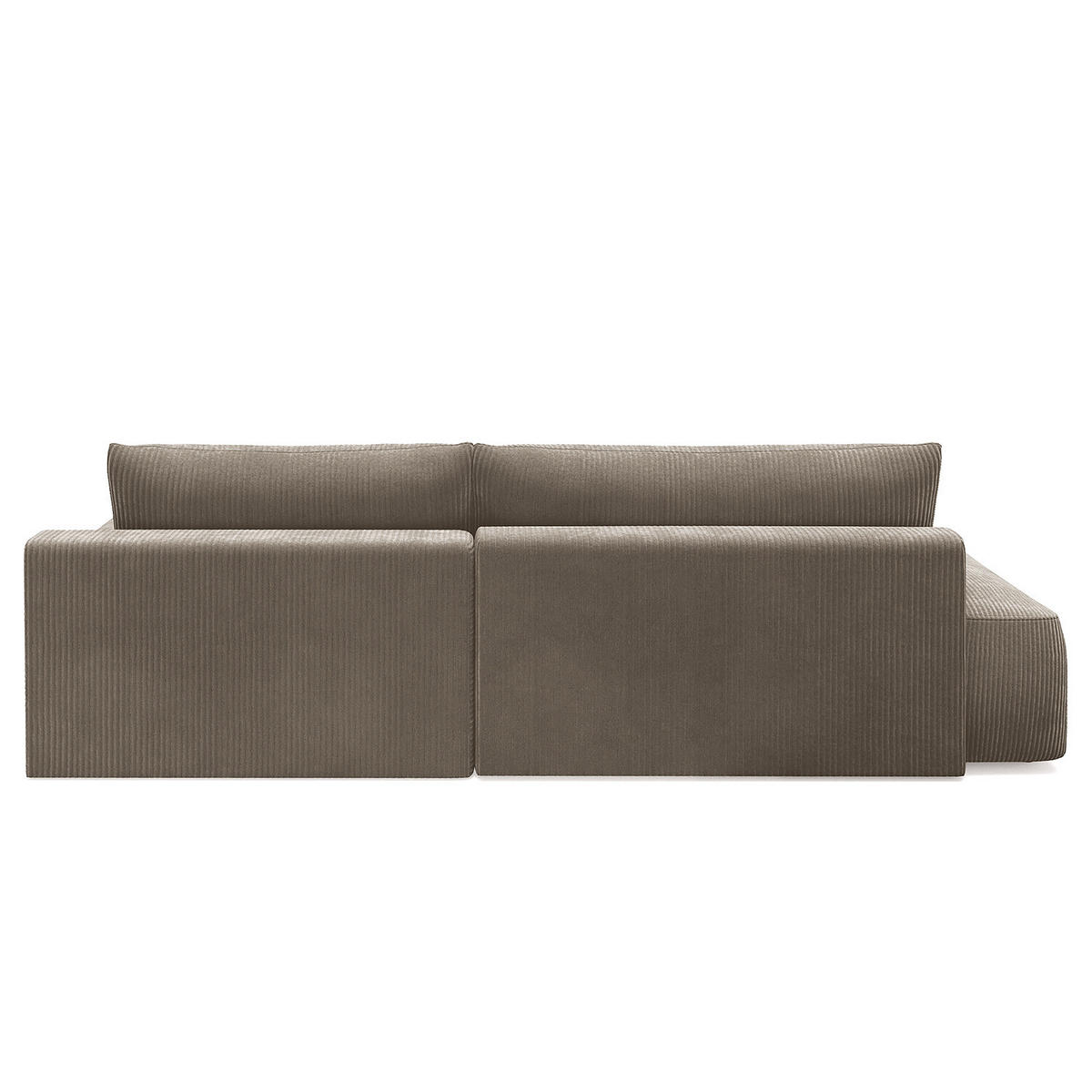 ECKSOFA mit Schlaffunktion - Longchair - Hellgrau/Schwarz, Kunststoff/Textil (253/167cm) - home24
