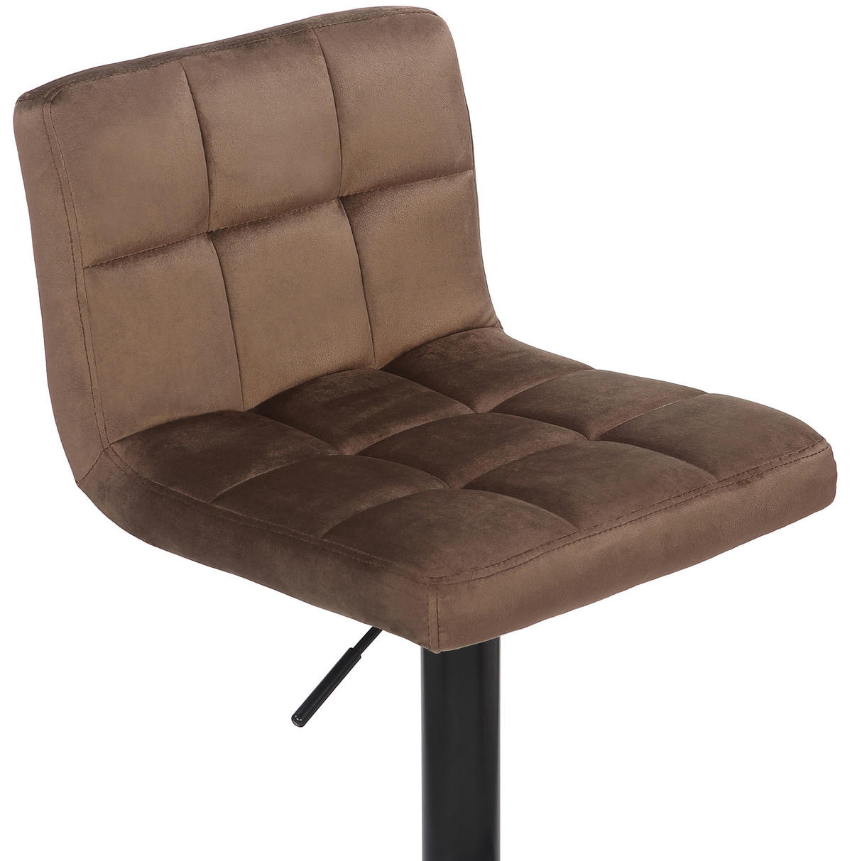 BARHOCKER 2er Set Samt Braun - Schwarz/Braun, Textil/Metall (40/85/40cm) - CLP