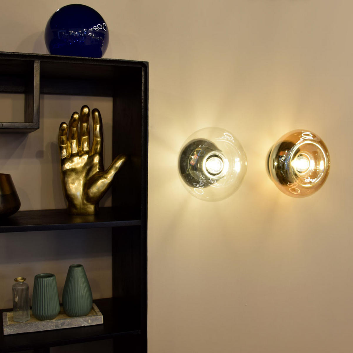 WAND-/DECKENLAMPE Cruet Klar Low (Flach) - Klar, Glas (28/28/14cm) - s.luce