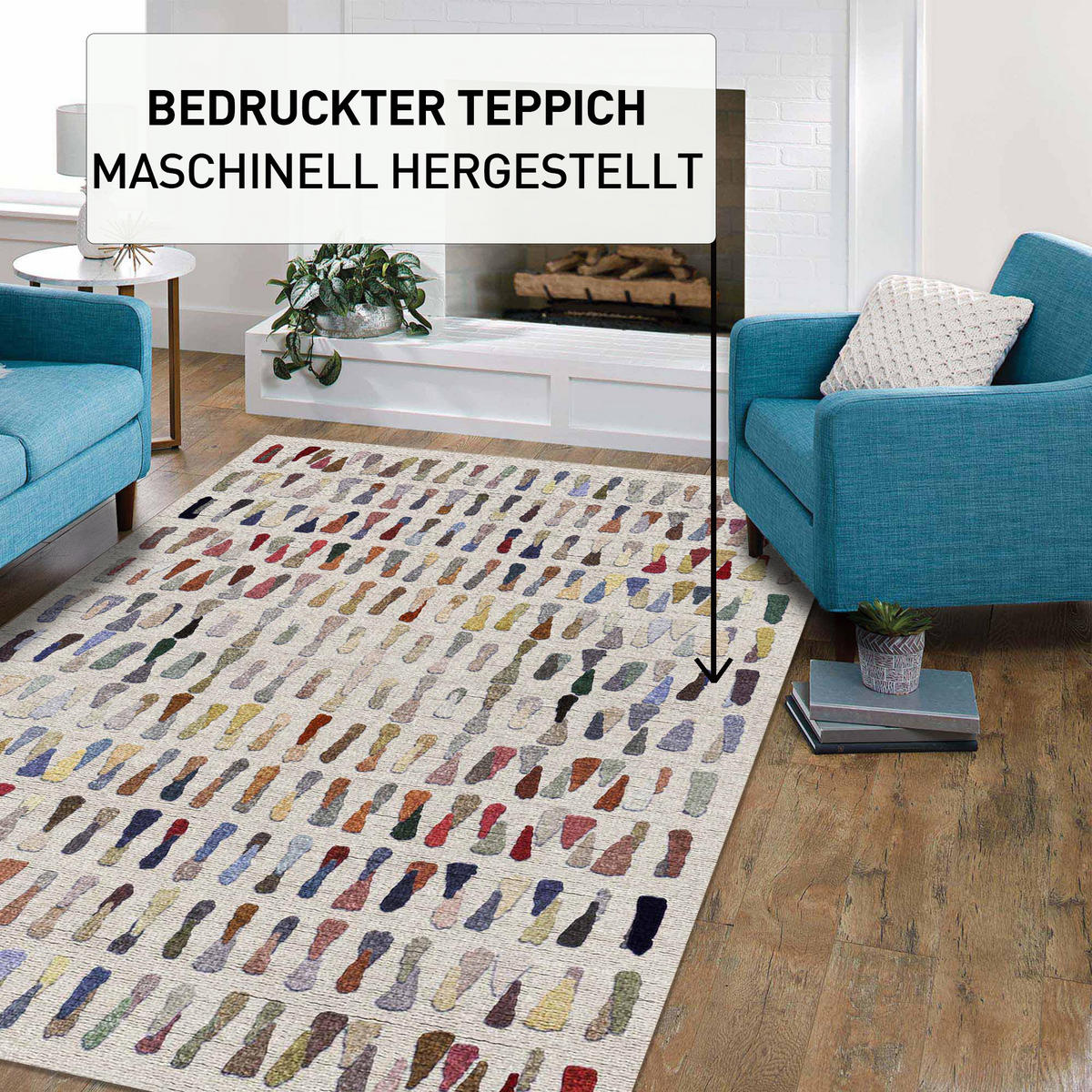 TEPPICH Zola 200x300 cm - Multicolor, Textil (200/300cm) - Bamyum