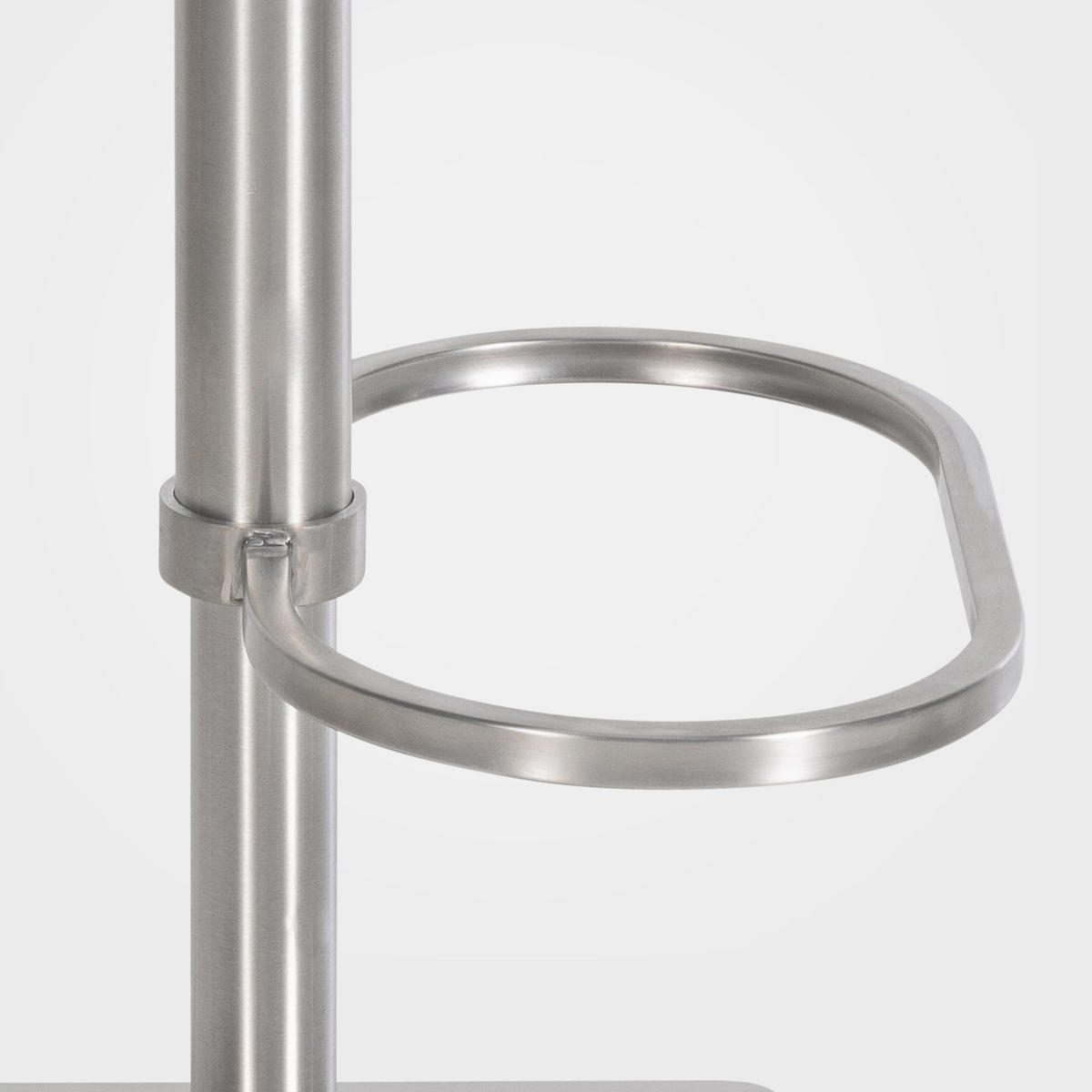 BARHOCKER Samt Grau - Edelstahlfarben/Grau, Textil/Metall (64/88/45cm) - CLP