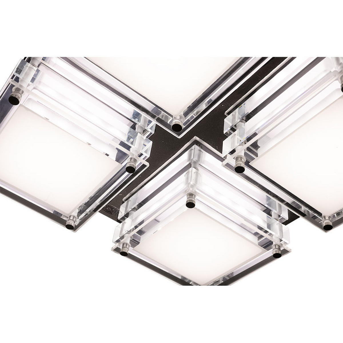 LED DECKENLEUCHTE Metall Glas Silber - Silberfarben, Glas (28/28/6.5cm) - Wofi