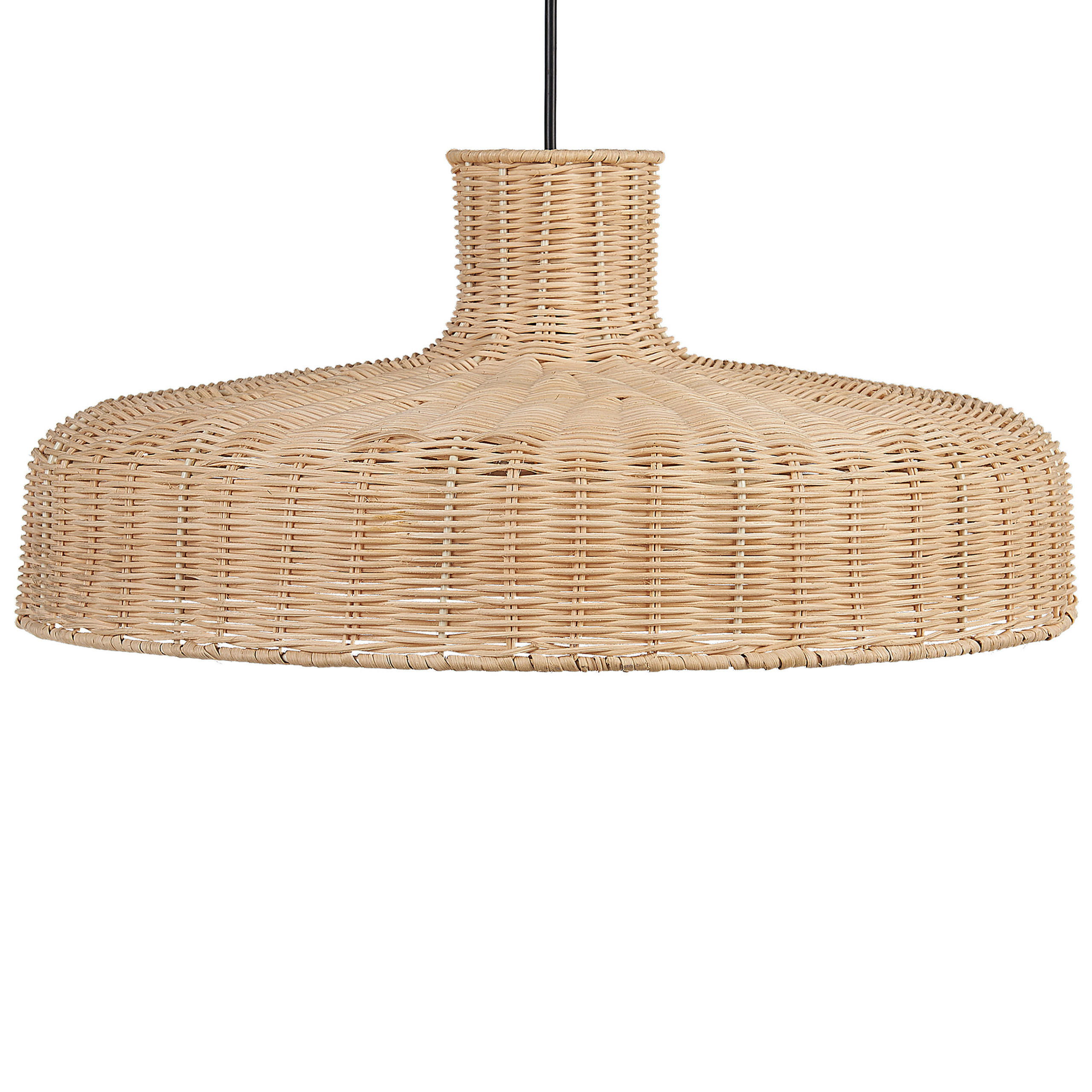 HÄNGELEUCHTE Tamarin 45/45/108 cm - Beige, Naturmaterialien (45/45/108cm) - Beliani