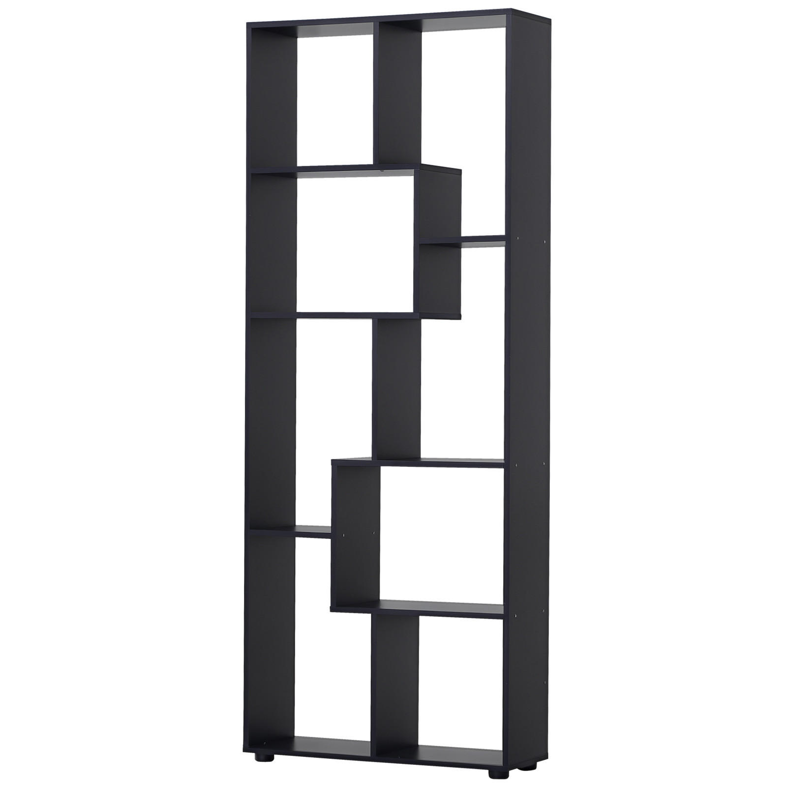 ZICKZACK Förmiges Bücherregal 70/24/178 cm schwarze - Brombeere, Karton (70/178/24cm)