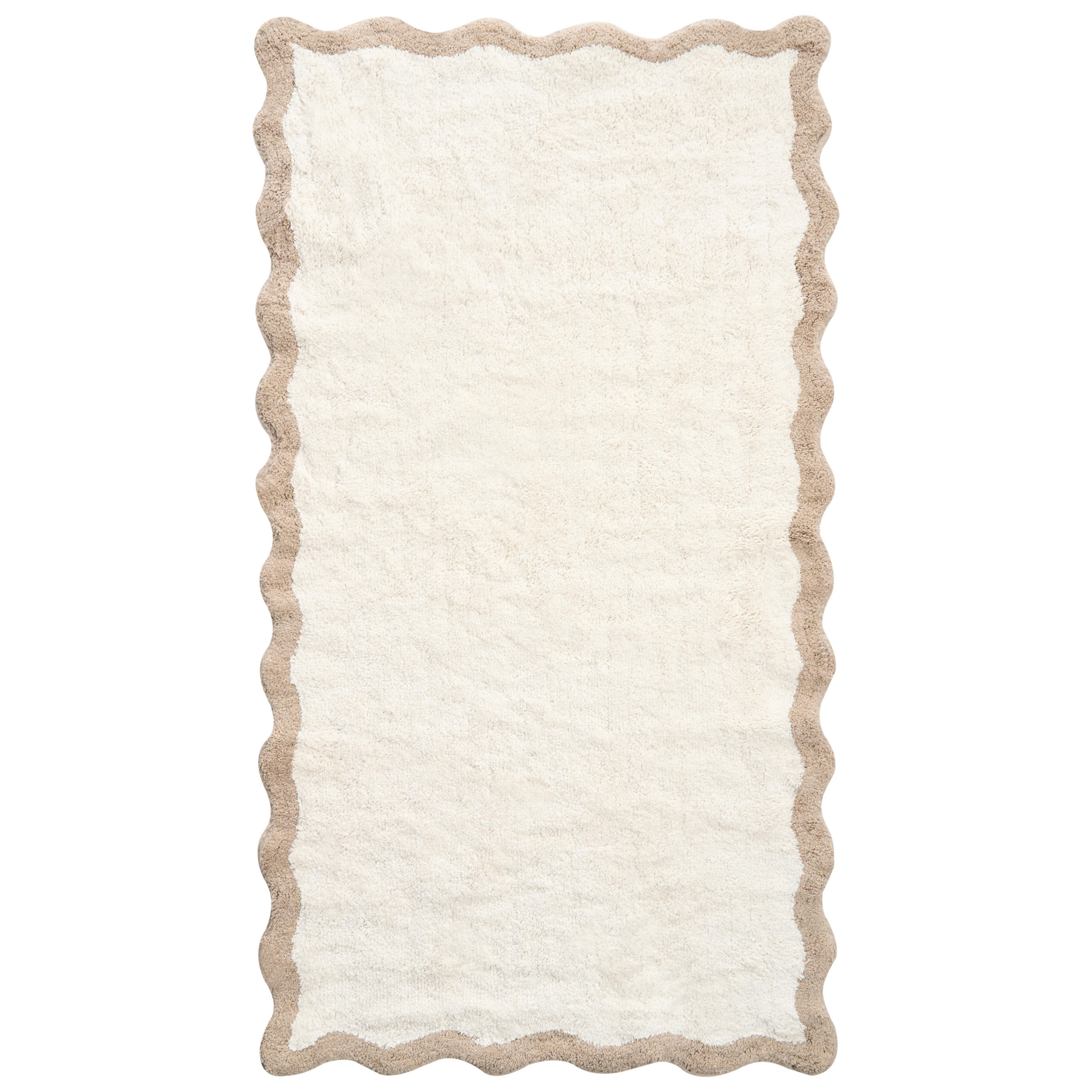 KOUPELNOVÁ PŘEDLOŽKA Hnědá/Béžová 80/150 cm Bavlna Nangal - hnědá/béžová, textil (80/150cm) - Beliani
