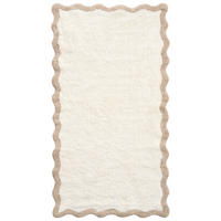 KOUPELNOVÁ PŘEDLOŽKA Hnědá/Béžová 80/150 cm Bavlna Nangal - hnědá/béžová, textil (80/150cm) - Beliani