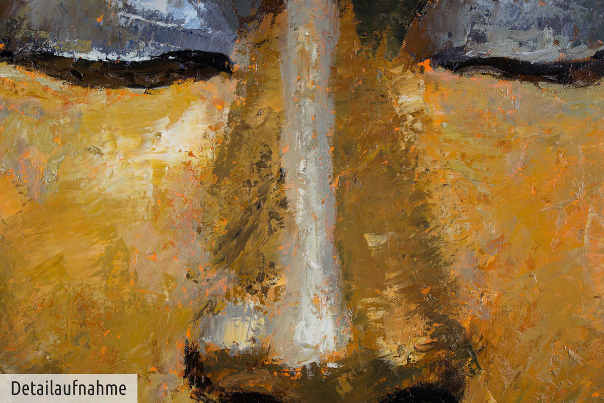 ACRYLBILD HANDGEMALT 75/100 cm - Braun, Holz/Textil (75/100cm) - KUNSTLOFT