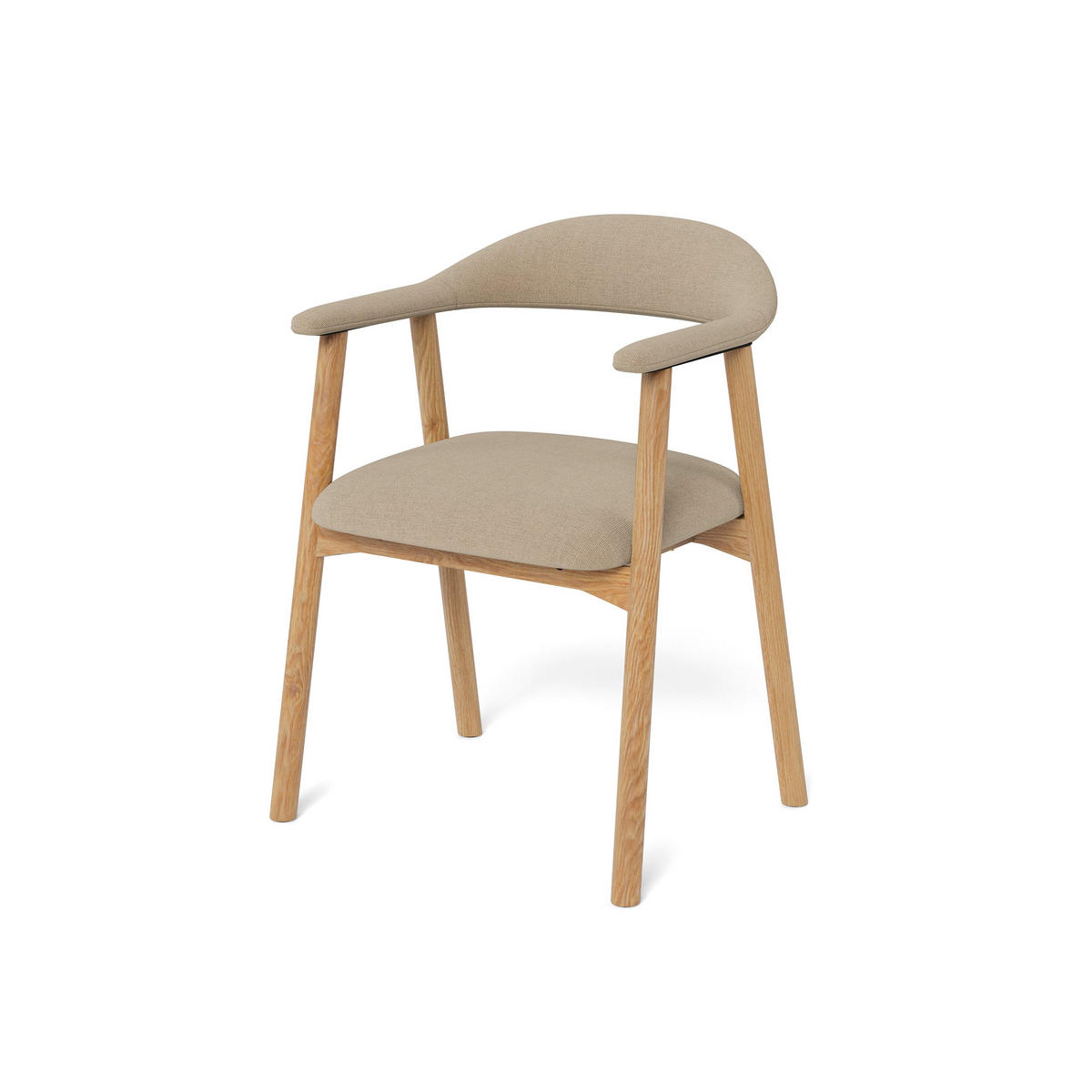 ARMLEHNSTUHL Hikari Komfort 2er-Set Graubeige - Greige, Holz/Textil (56/75.5/54cm) - Pillovely