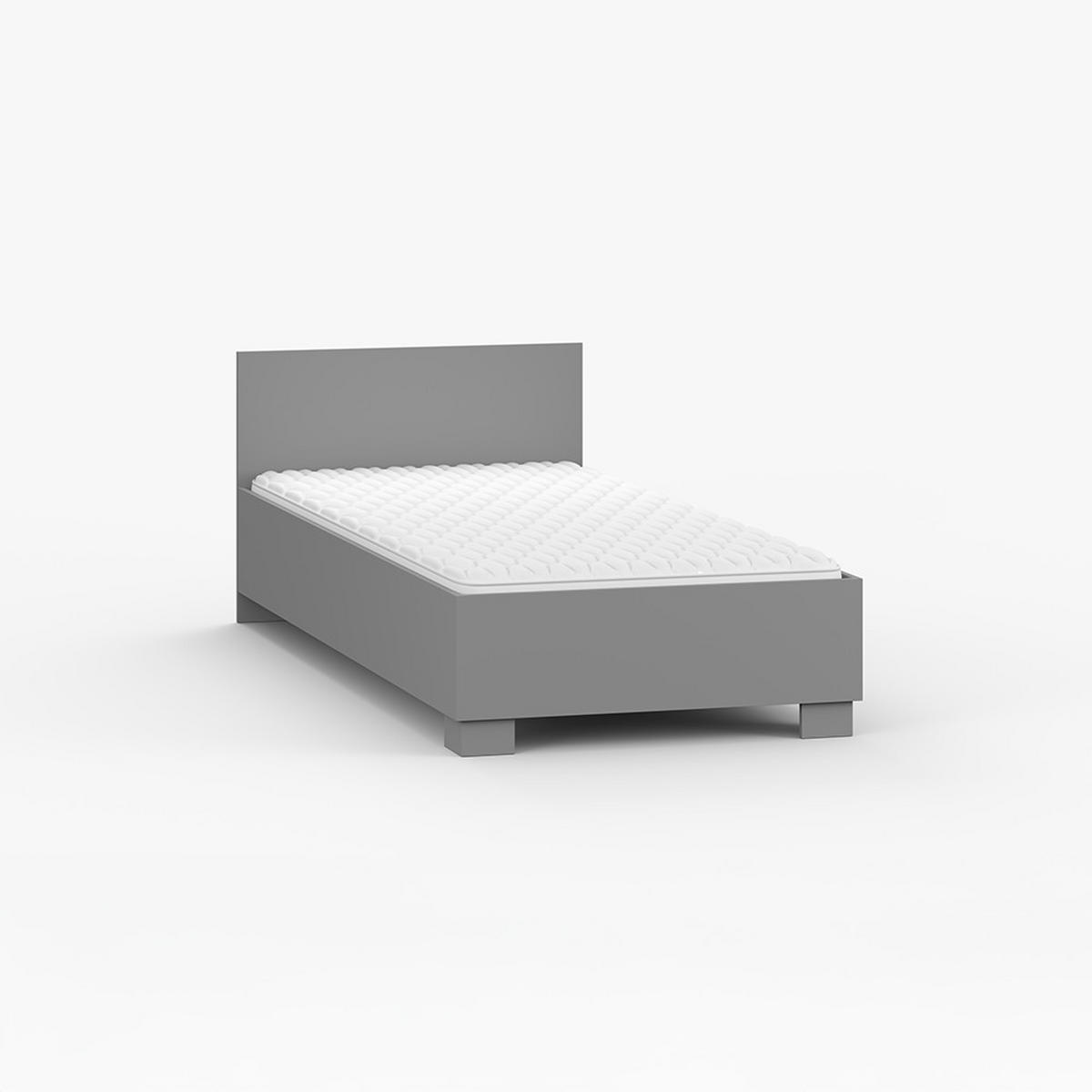 BETT 90×200 JONAS II 36 Grau/Grau - Grau, Holzwerkstoff - imoebel24