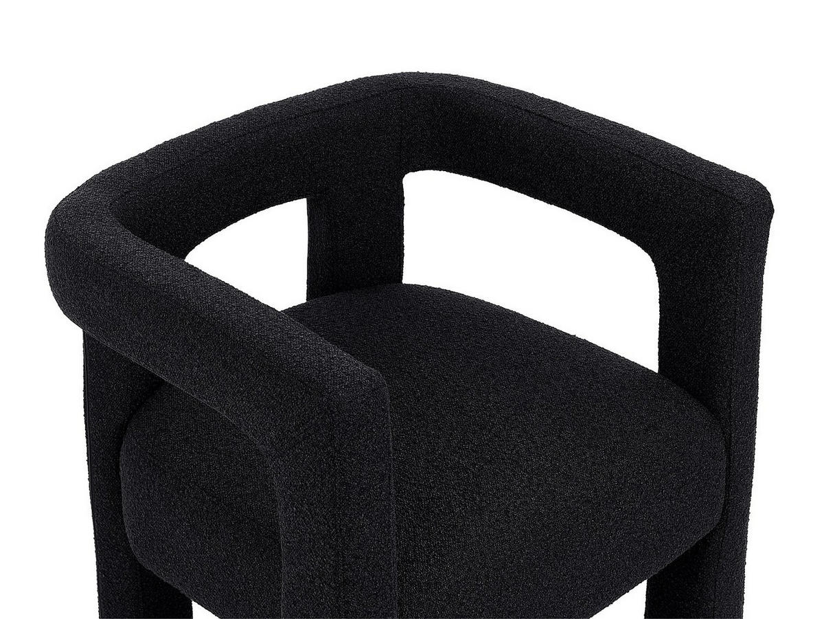 STUHL mit Armlehnen - Bouclé-Stoff & Metall - Schwarz - SOFANA - Schwarz, Textil (59/70/65cm) - Pascal Morabito