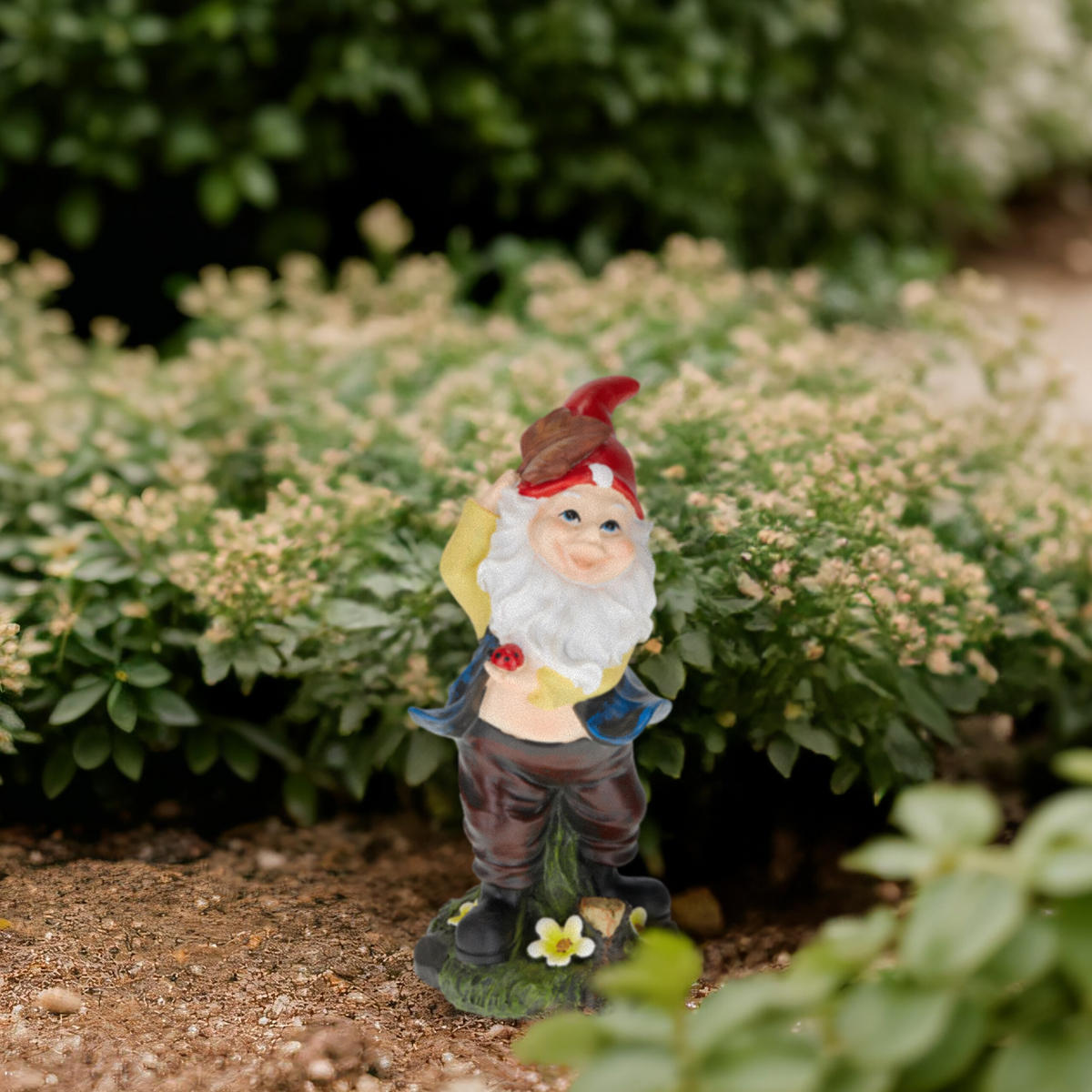 GARTENZWERG - Multicolor, Kunststoff (11/24.5/11cm) - Relaxdays