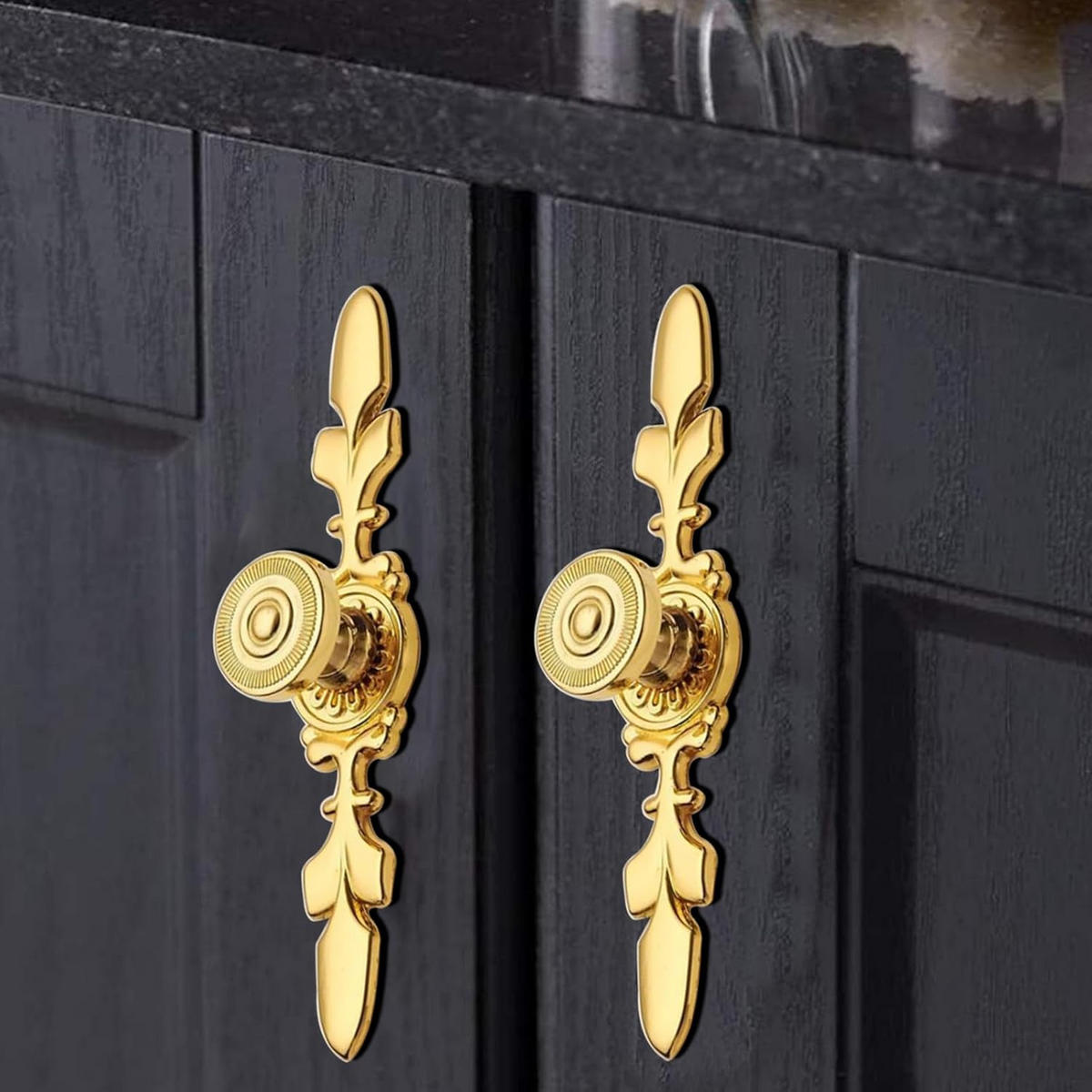SCHRANKKNOPF 6er-Set - Goldfarben, Metall (2.5/3/12cm)