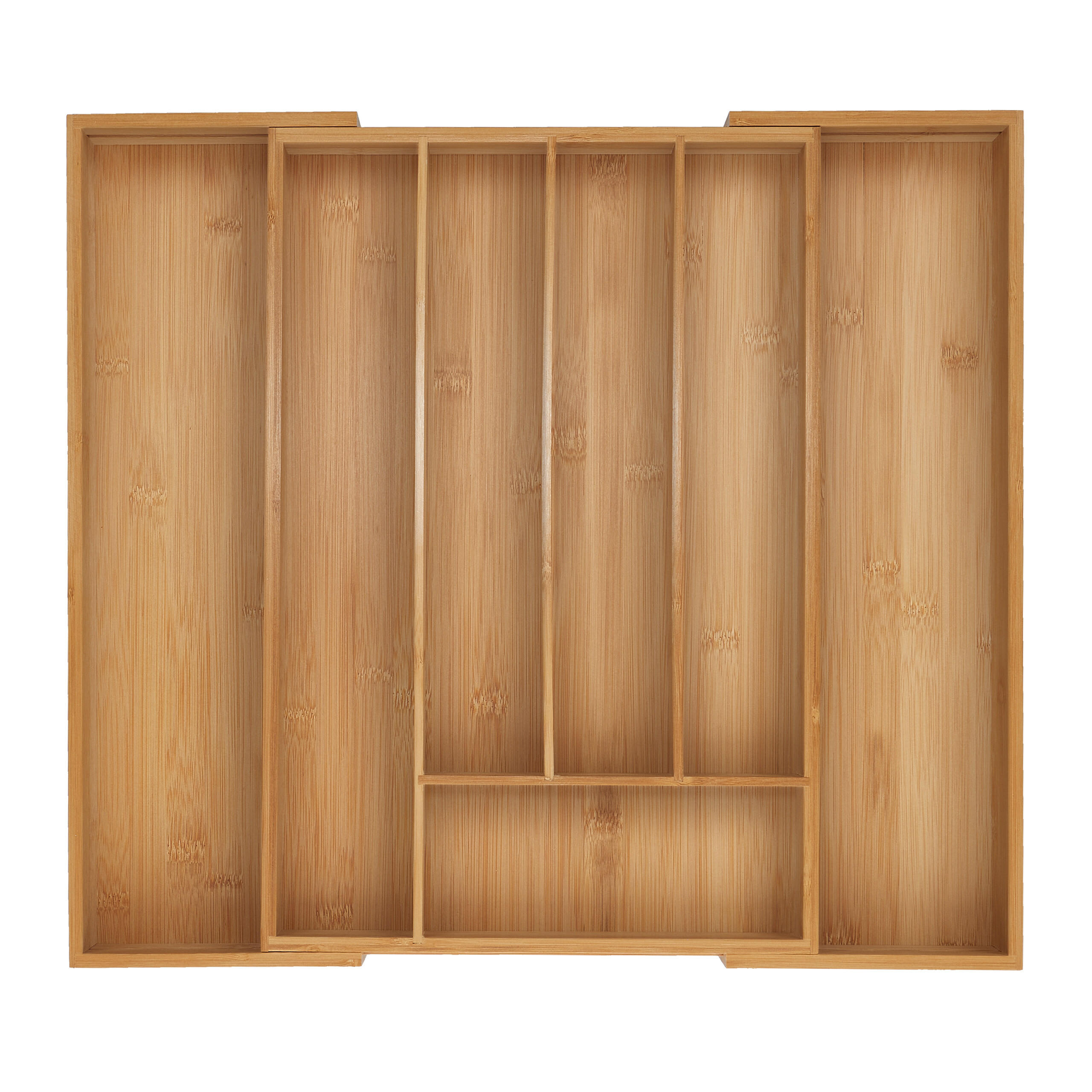 BESTECKKASTEN - Hellbraun, Holz/Kunststoff (50/5/45cm) - Relaxdays