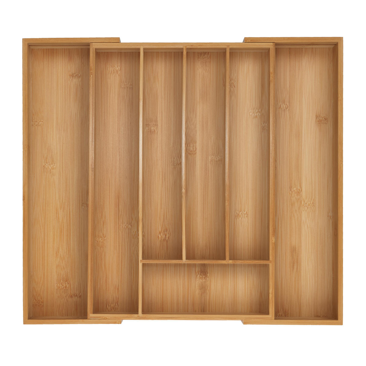 BESTECKKASTEN - Hellbraun, Holz/Kunststoff (50/5/45cm) - Relaxdays