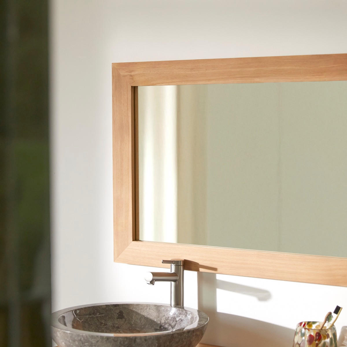 SPIEGEL Tona Natur aus Teak - Naturfarben, Holz (160/60/2cm) - Tikamoon