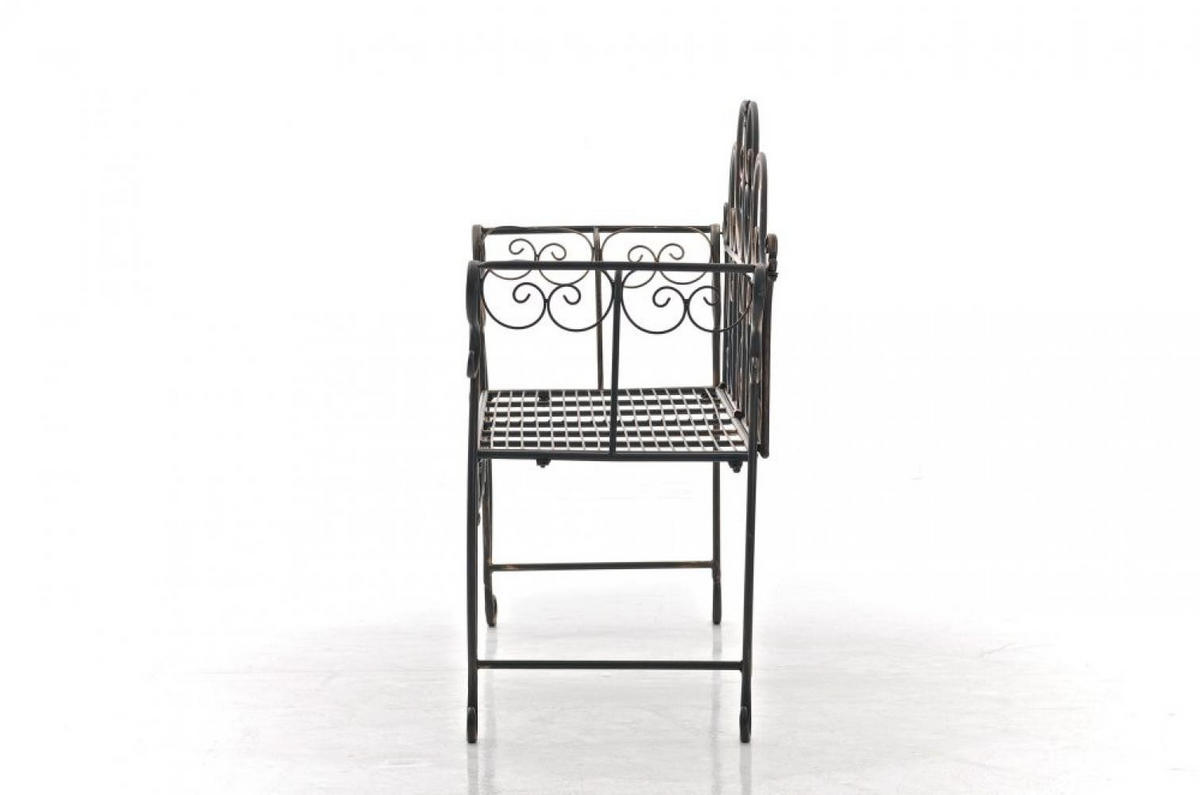 GARTENBANK 128/46 cm Metall Bronze - Bronzefarben, Metall (128/94/46cm) - CLP
