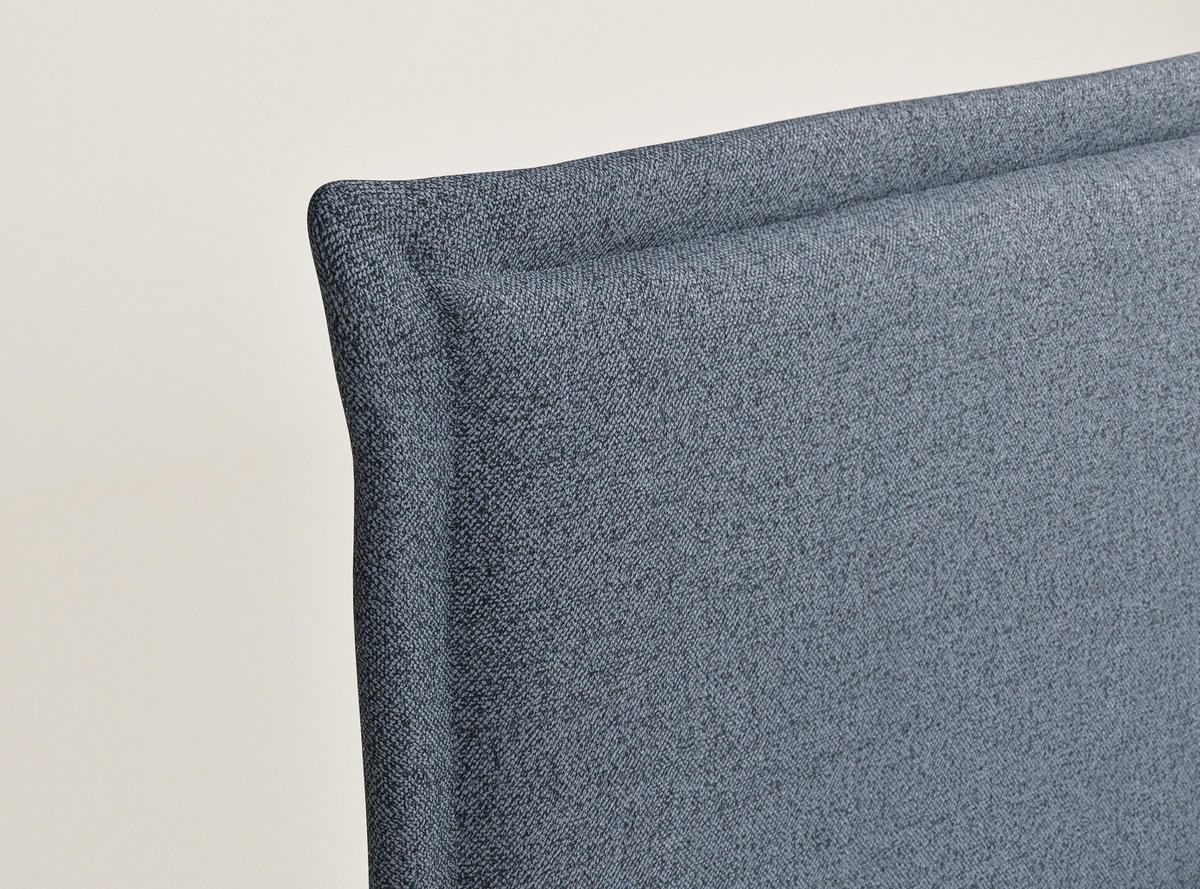 BOXBETT Saffron 180/200 cm, in Blau grau, Bettkasten, Matratze, Topper - Blaugrau/Schwarz, Holz/Holzwerkstoff (180/200cm) - Maison de Reve