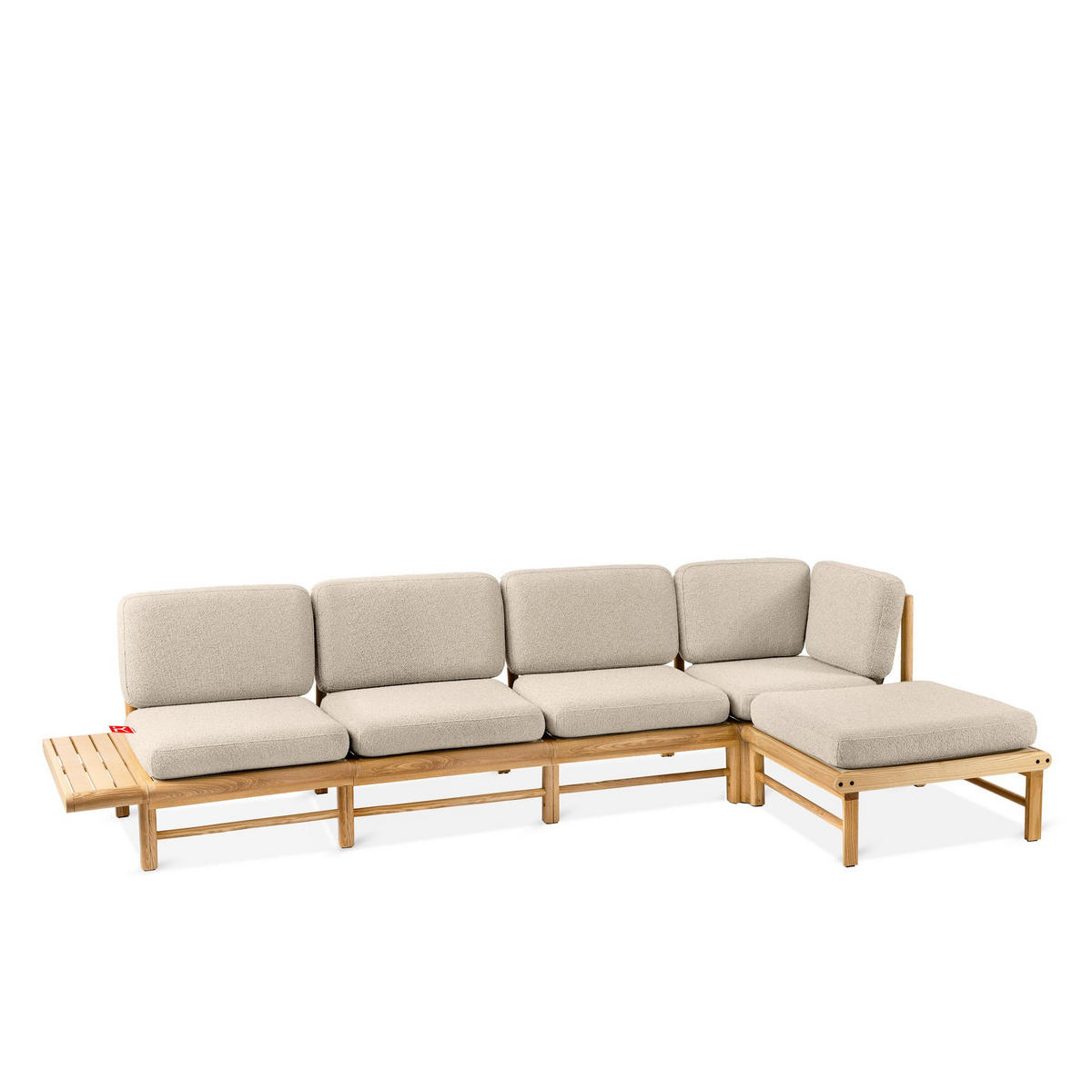 LOUNGESOFA ATREDA rechts - Creme, Holz/Textil (315/80/150cm) - KONSIMO®