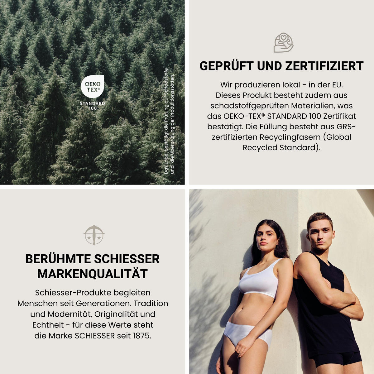 GANZJAHRESBETTDECKE Hygge - 155 x 220 cm - Weiß - Weiß, Textil (155/220cm) - SCHIESSER