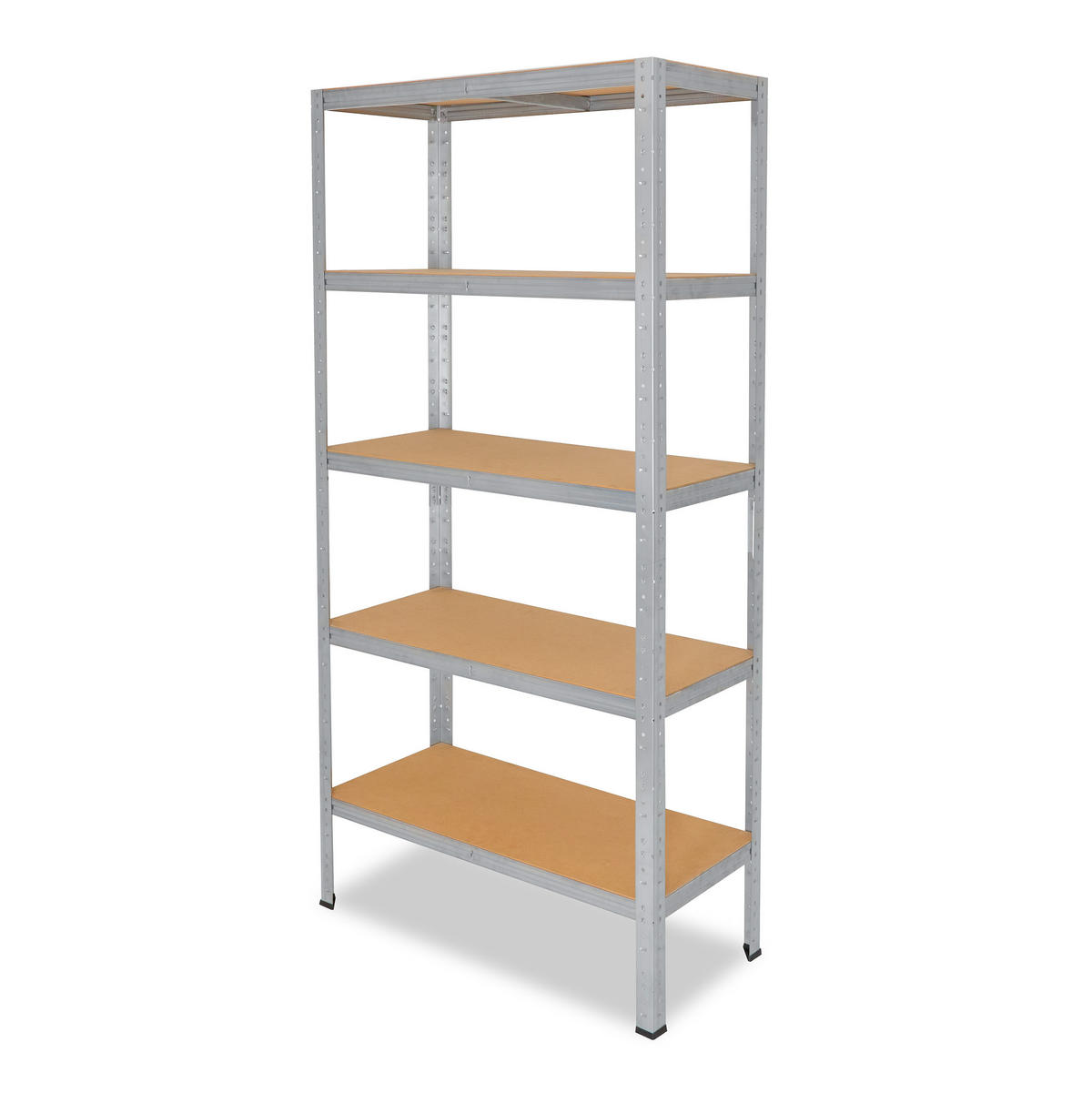 SCHWERLASTREGAL HOME 200x70x50 cm in verzinkt mit 5 Böden und 175 kg Traglast pro Boden - Silberfarben, Metall (70/200/50cm) - shelfplaza