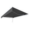 MARKISE adro grau 2 95 x 2 5 m aus aluminium manuell - Grau, Metall (250/14/295cm) - Concept Usine