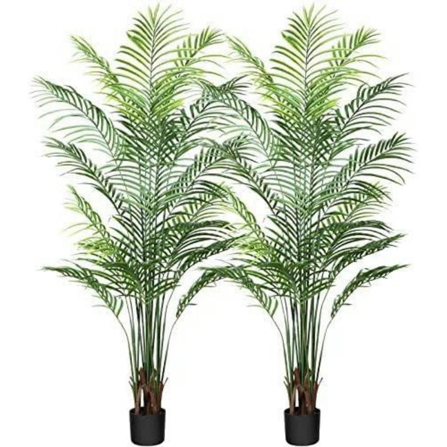 KUNSTPALME 2-teiliges Set 170 cm - Grün, Kunststoff (170cm)