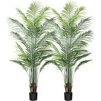 KUNSTPALME 2-teiliges Set 170 cm - Grün, Kunststoff (170cm)