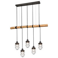 HÄNGELEUCHTE FORESTER Braun Natur - Braun, Holz (100/10/207cm)