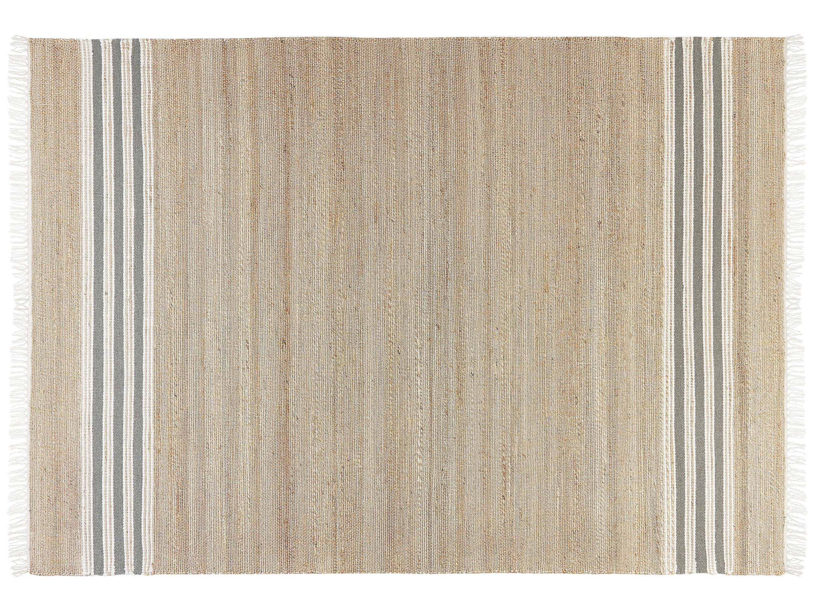 TEPPICH geflochten Mirza 230/160 cm - Beige, Naturmaterialen (160/230cm) - Beliani