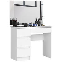 MĂSUȚĂ de machiaj cu oglindă - alb, lemn (90/142/50cm) - RAUMHIRSCH FURNITURE