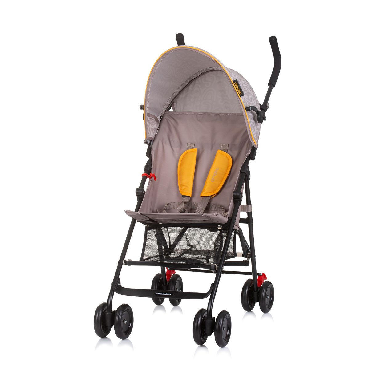 BUGGY Amaya beige gelb Sonnendach verstellbar, faltbar, Korb - Beige/Gelb, Metall (80/43/98cm) - Chipolino