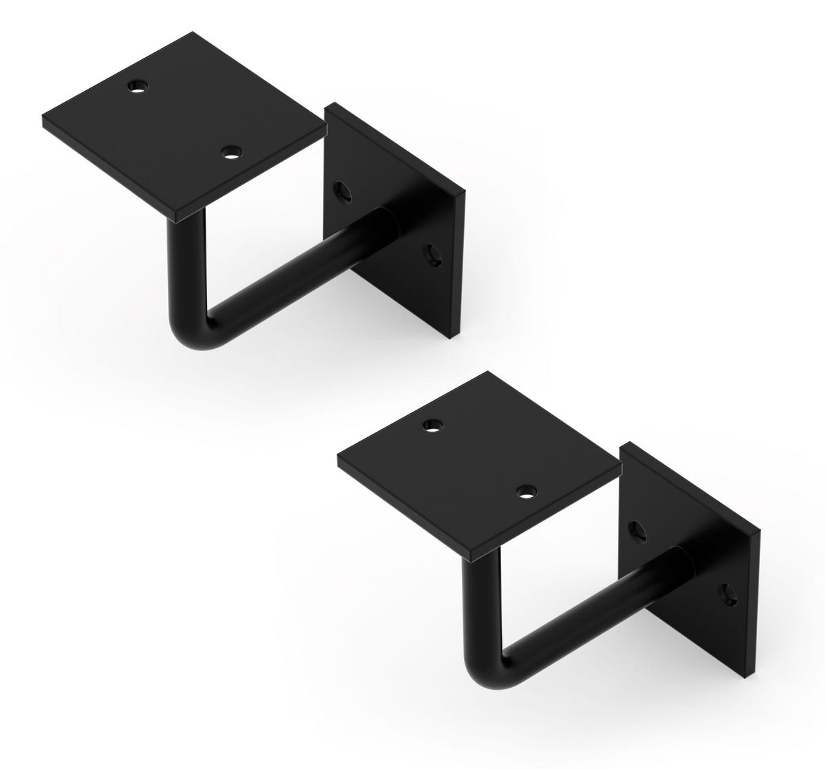 REGALTRÄGER als 2er Set Oli, Stahl in verschiedenen Trendfarben - Schwarz, Metall (10/5/10cm) - Alberts