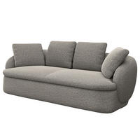 3-SITZER SOFA - Dunkelgrau, Textil (217/74/102cm) - home24