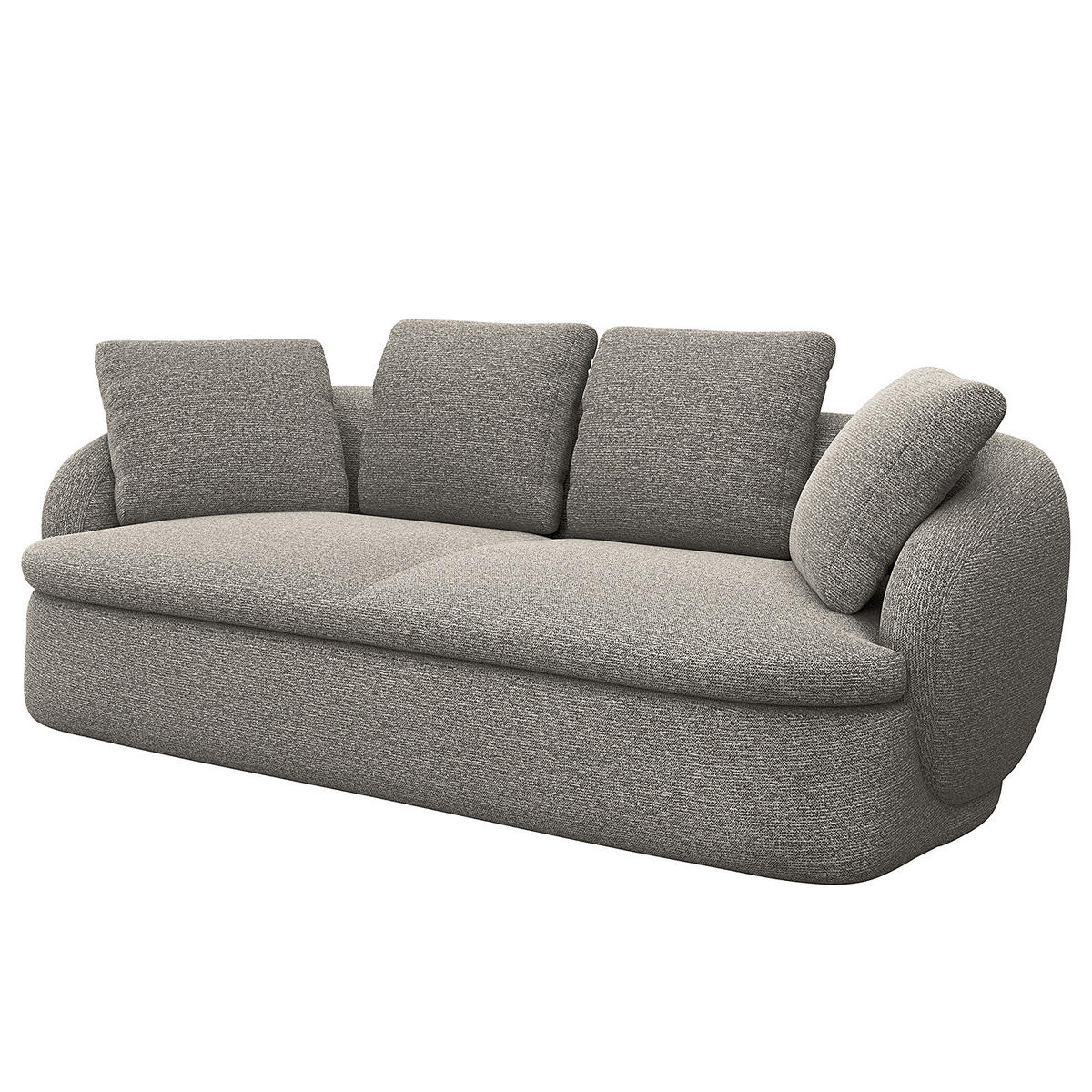 3-SITZER SOFA - Dunkelgrau, Textil (217/74/102cm) - home24