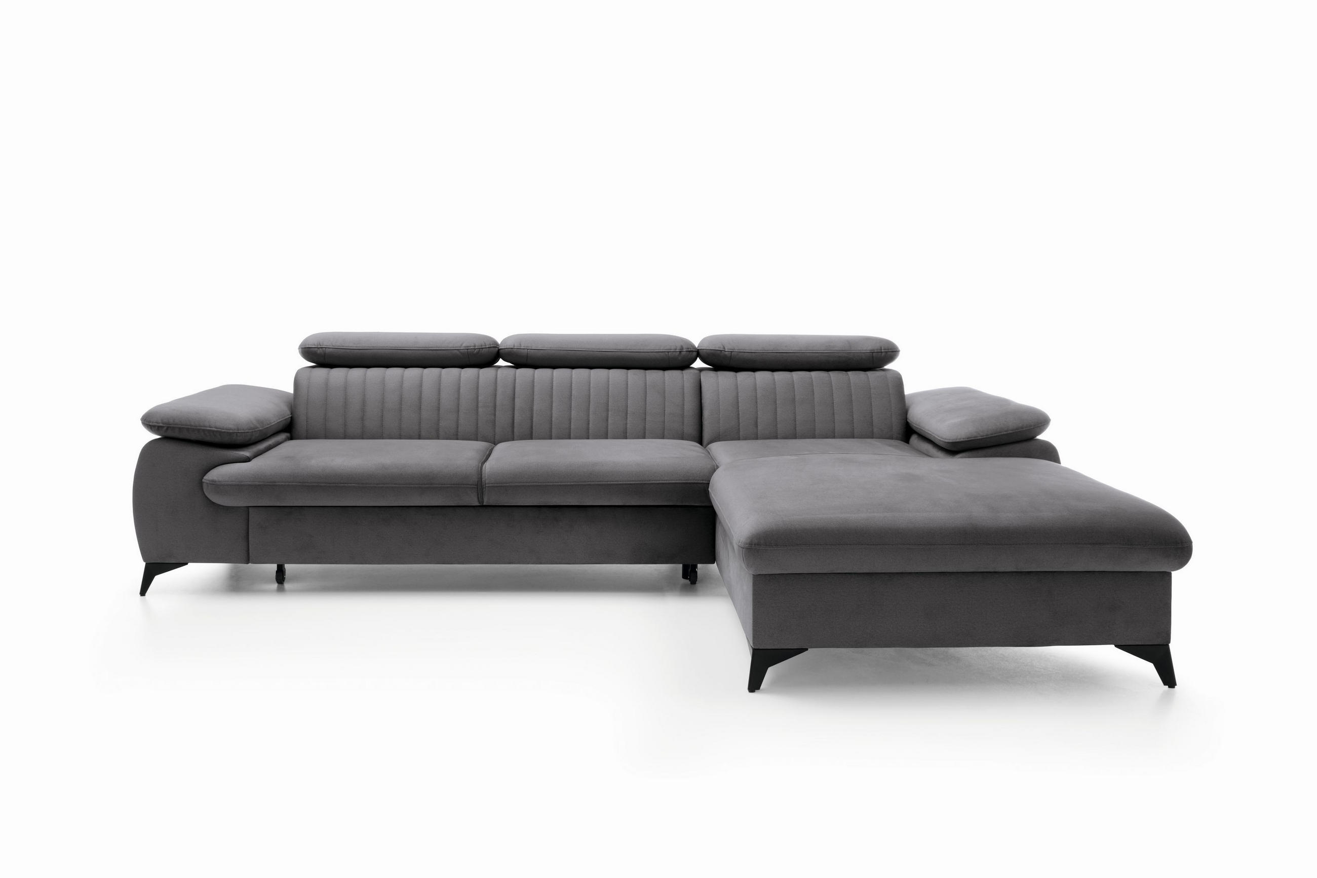 Masseno Ecksofa Grau 275x221 cm