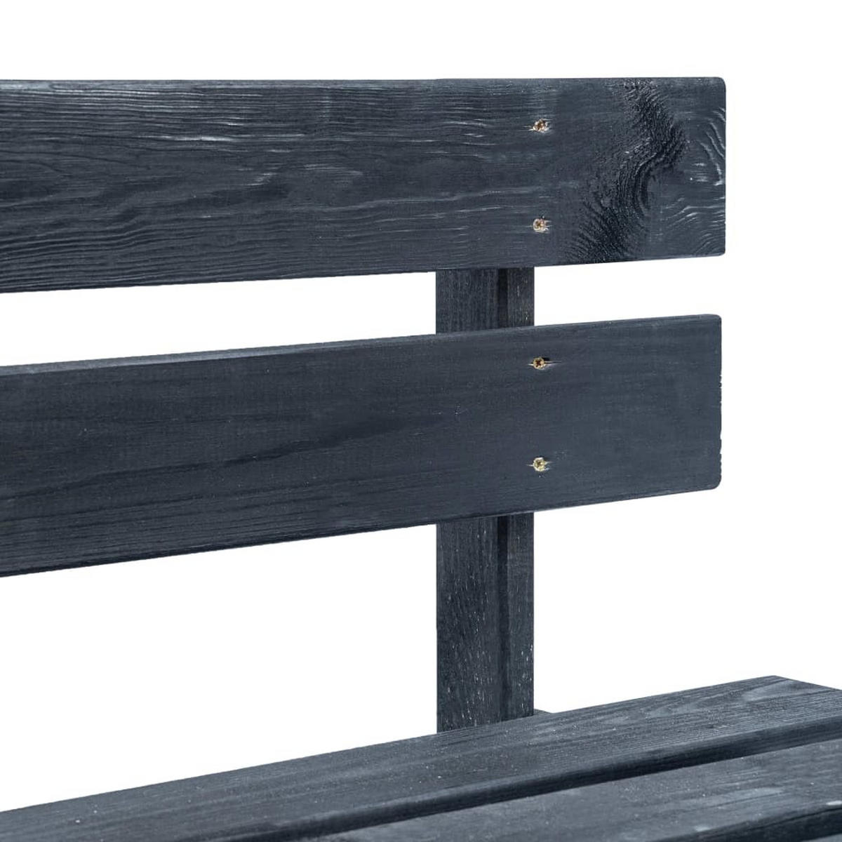 GARTEN-PALETTENBANK Holz Schwarz - Schwarz, Holz (110/55/65cm) - furnicato