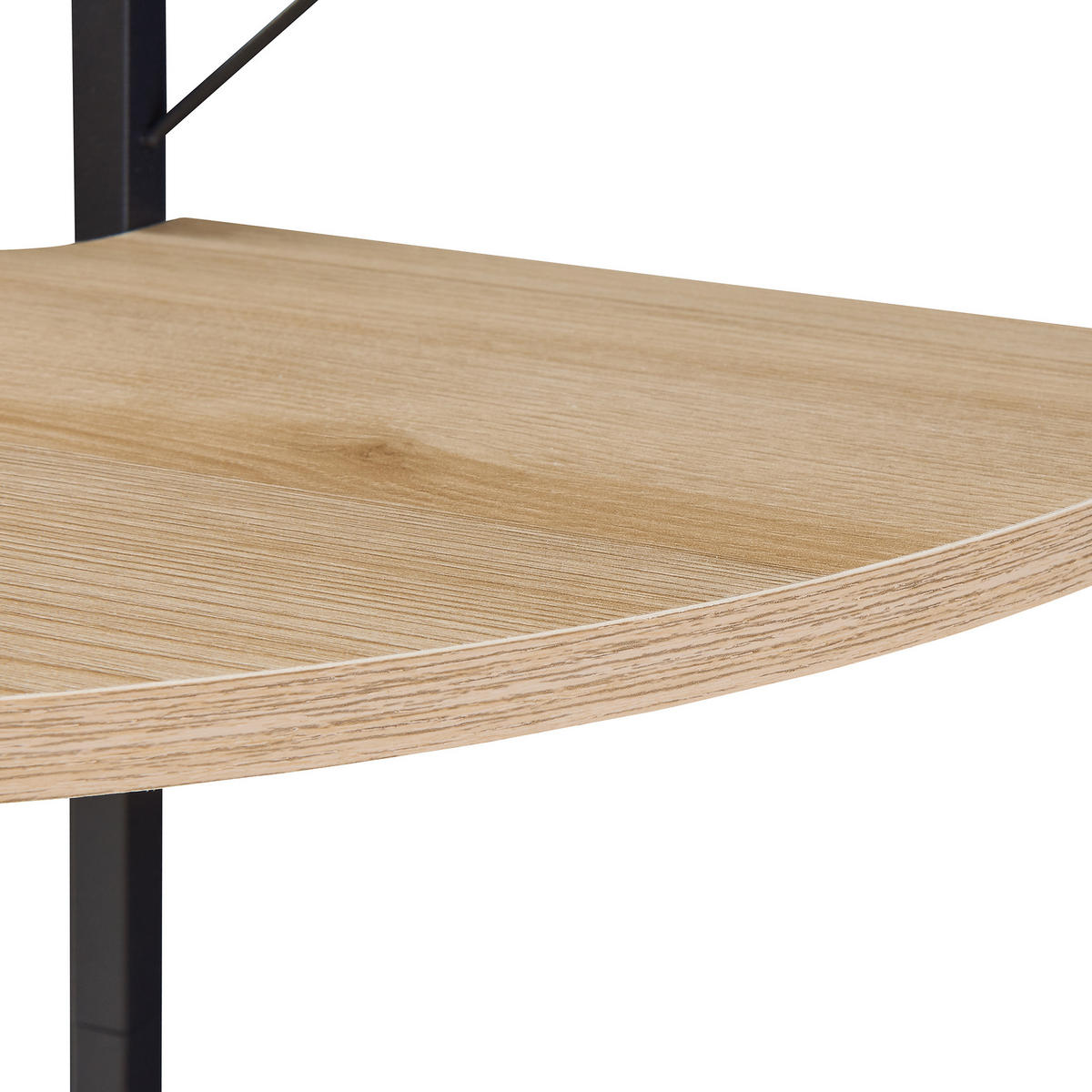 ECKREGAL Ulfborg - Schwarz/Braun, Holzwerkstoff/Metall (30/160/30cm) - [en.casa]