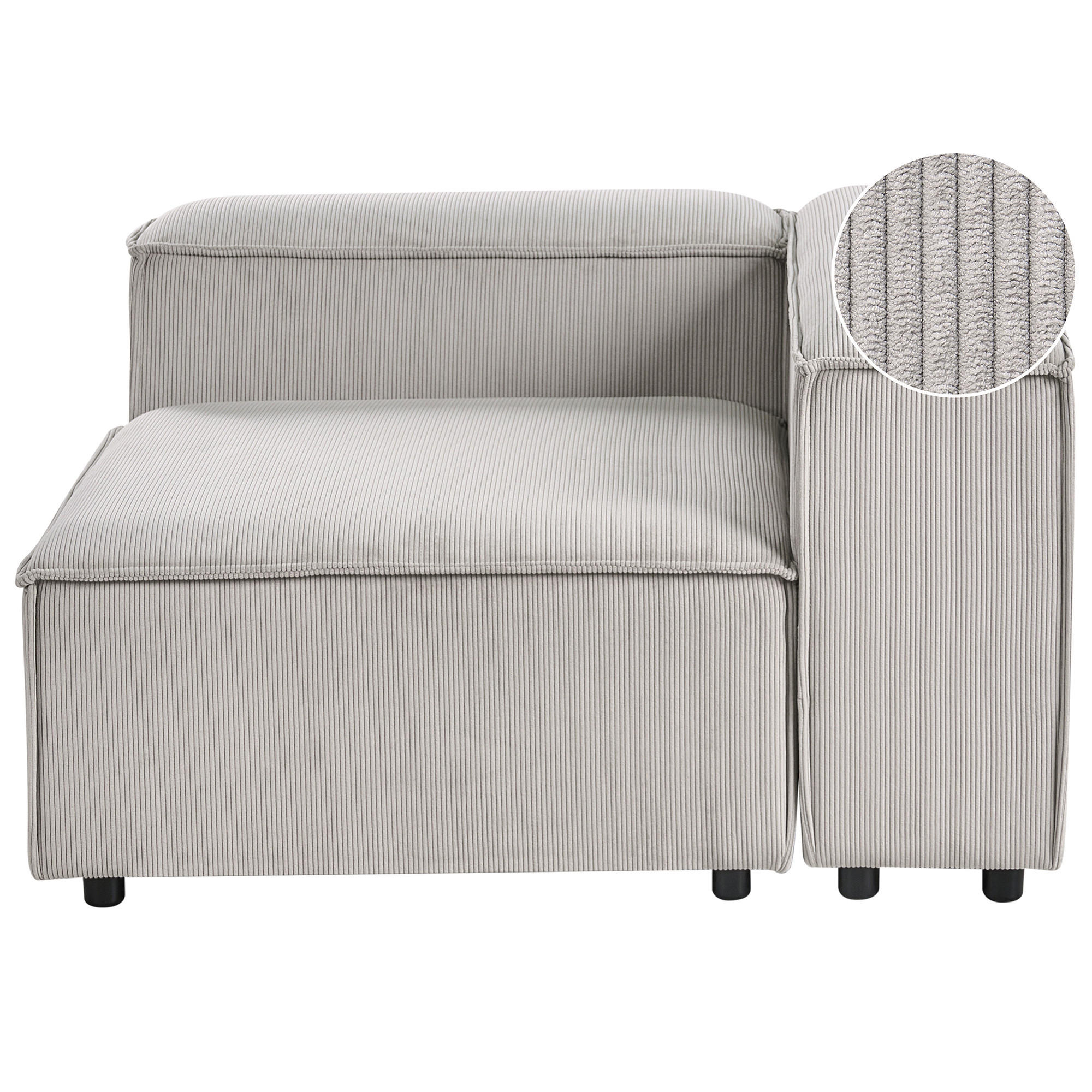 Beliani Eckmodul Taupe 120x68x120 cm