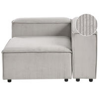 ECKMODUL Cord Taupe linksseitig Ardal - Taupe, Textil (120/68/120cm) - Beliani