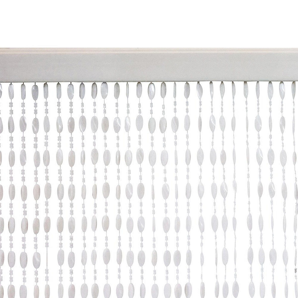 PERLENVORHANG - Noah - 90x220 cm - Weiß - PVC - Weiß, Kunststoff (90/220cm) - IVOL