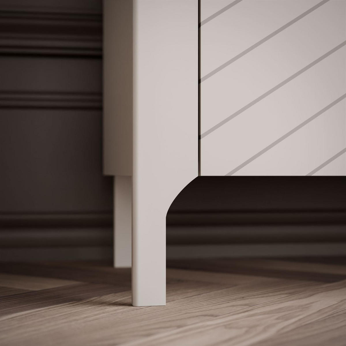 ZWEITÜRIGE Highboard LUMI 103 cm, Kaschmir - Kaschmir, Holzwerkstoff (103/95/41cm) - Lookway