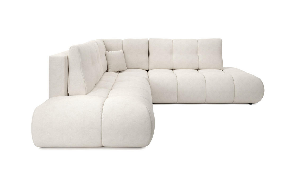 ECKSOFA DUCA II R-S Grau Chenille mit Schlaffunktion - Grau, Holz (266.5/266.5cm) - MASSENO